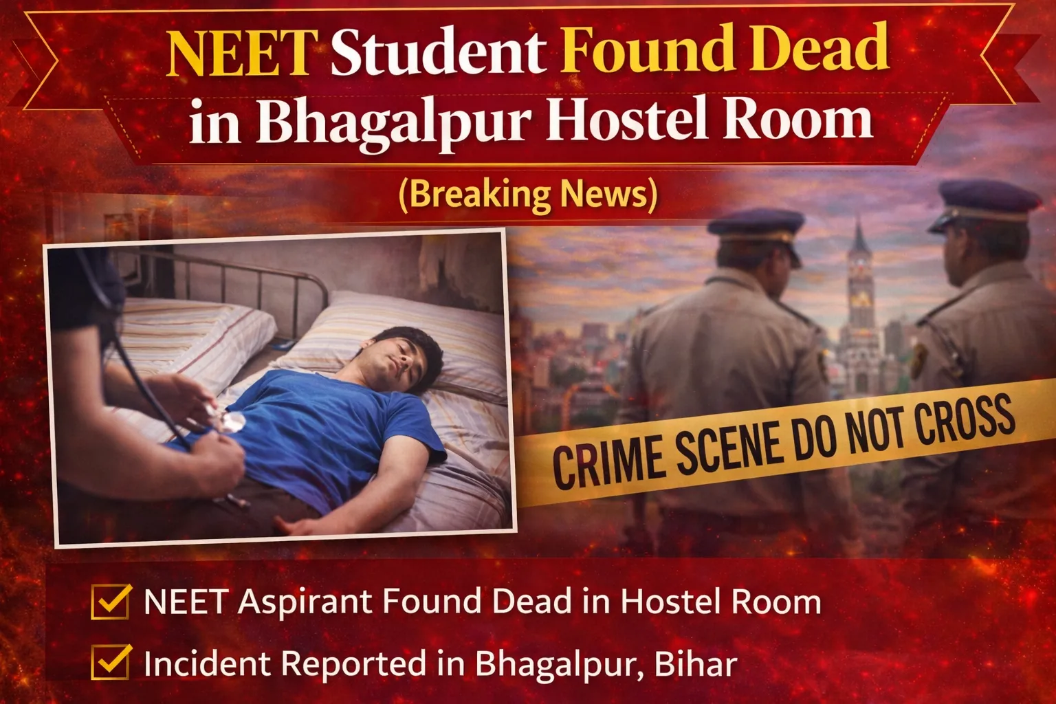 NEET student found hanging in Bhagalpur hostel room |